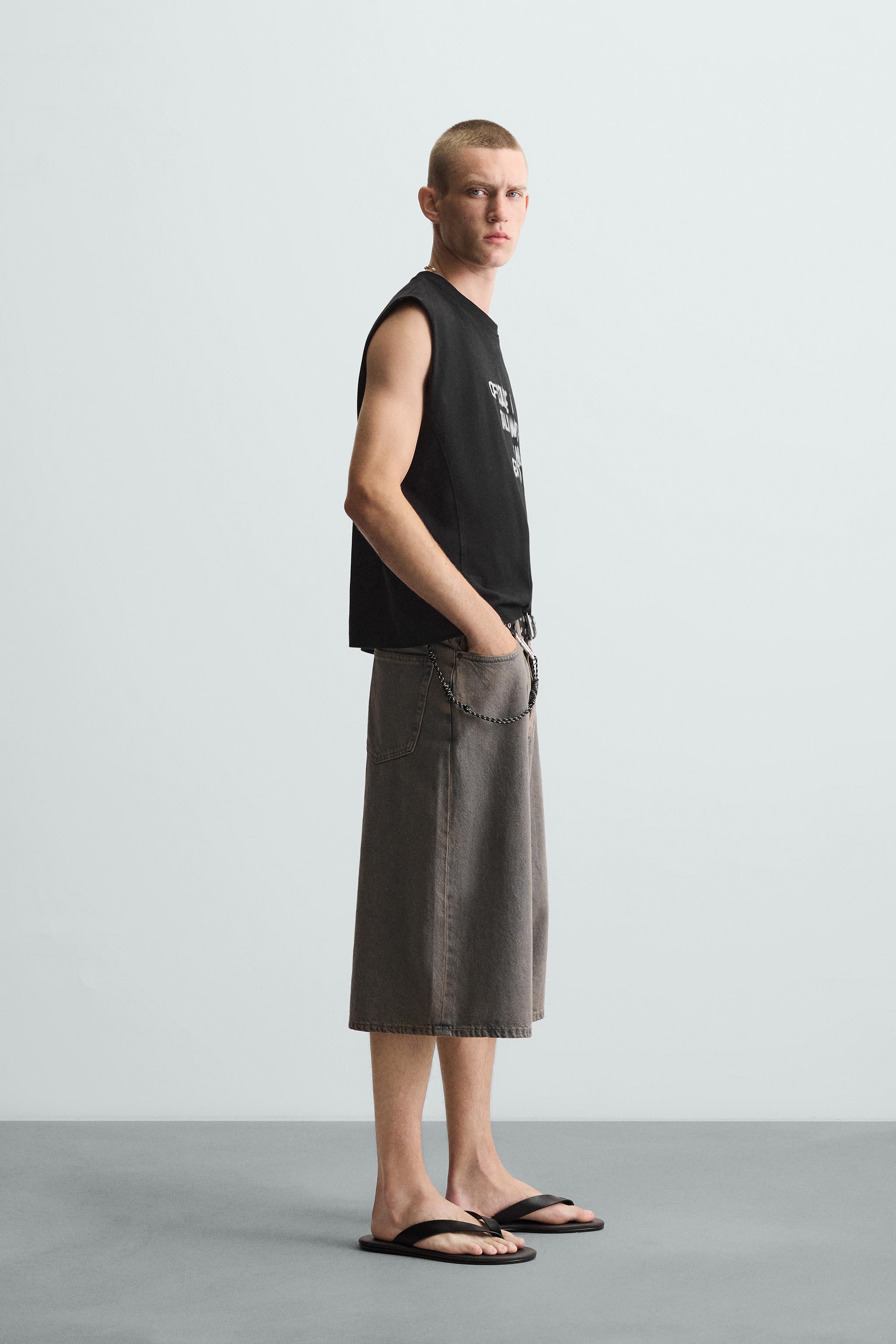 TEXT PRINT TANK T-SHIRT